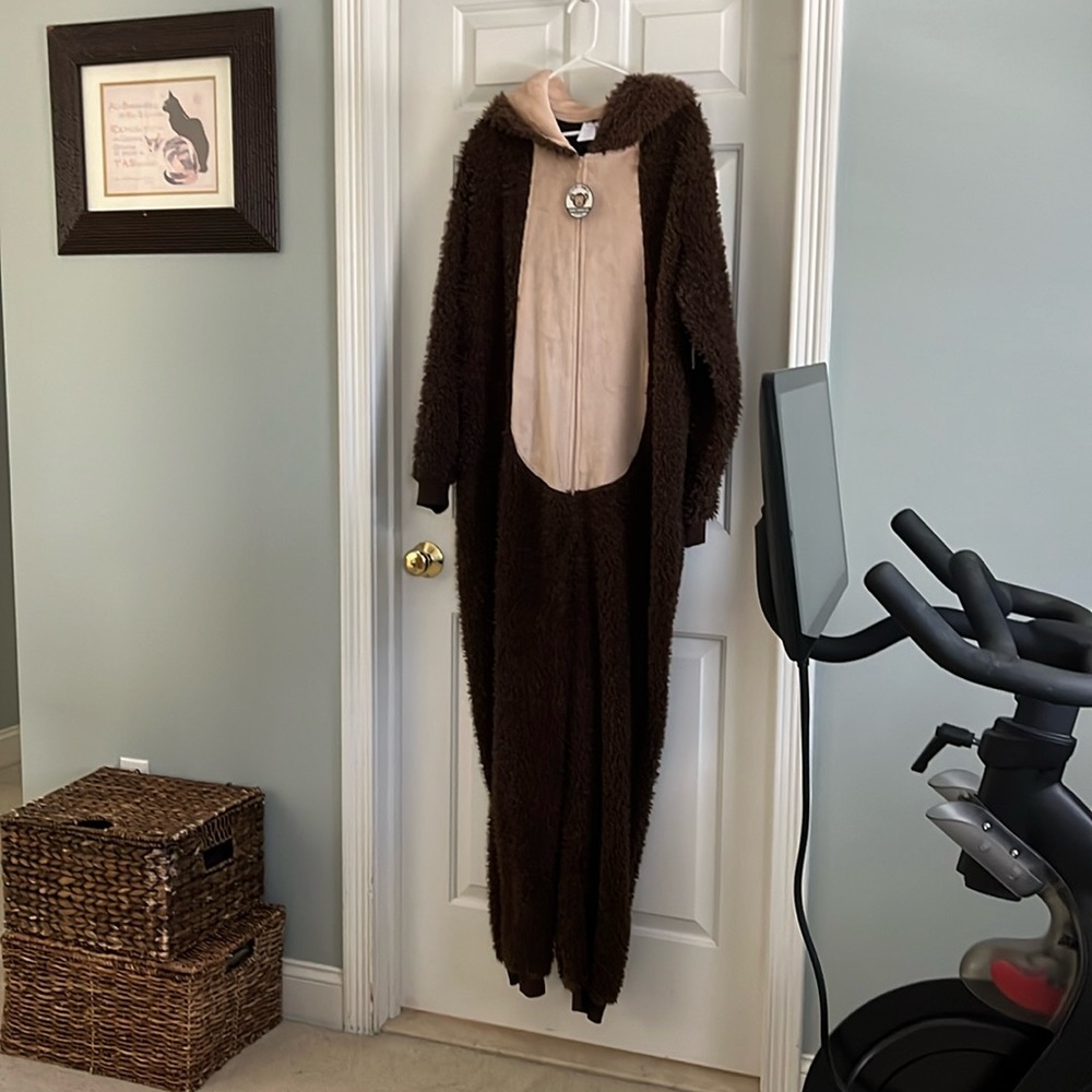 Monkey costume, union suit, nwt, 3x chimply marvelous monkey onsie with hood